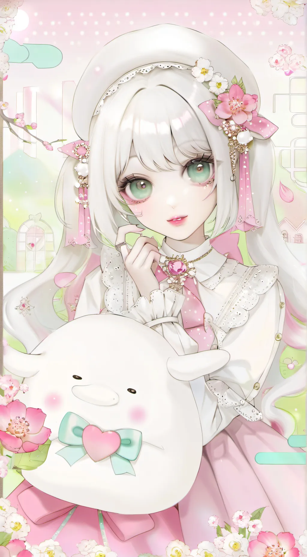 ai character: happy!!!! background