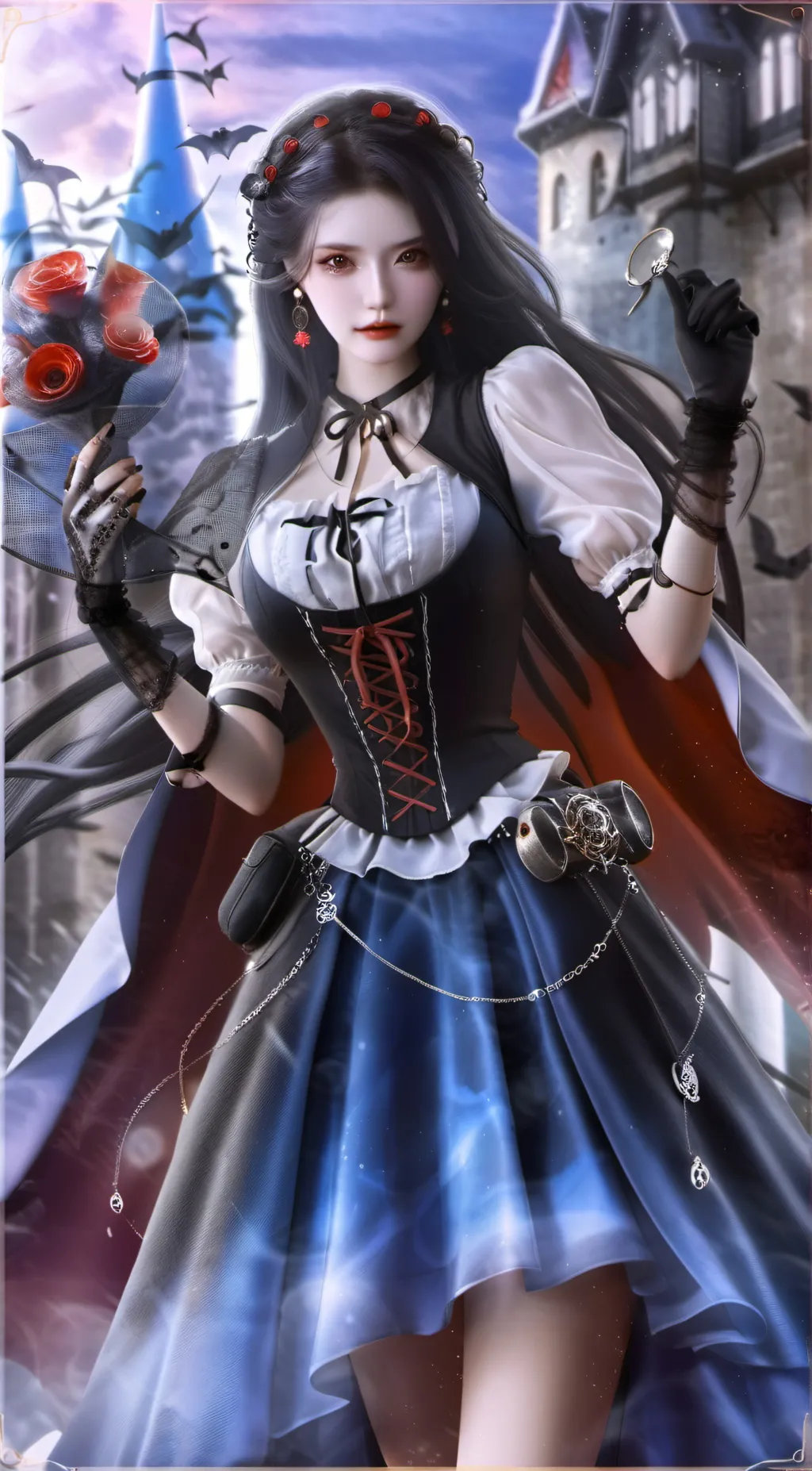 ai character: rose background