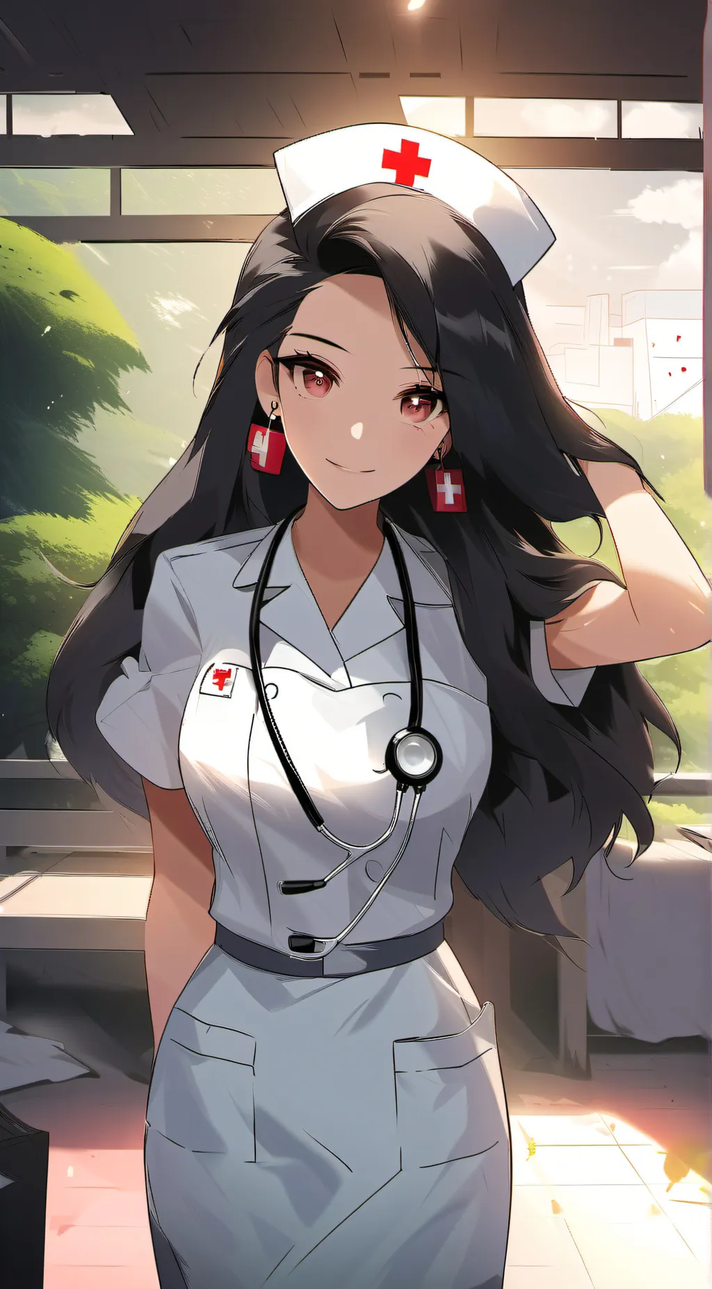 ai character: Nurse, Lena background