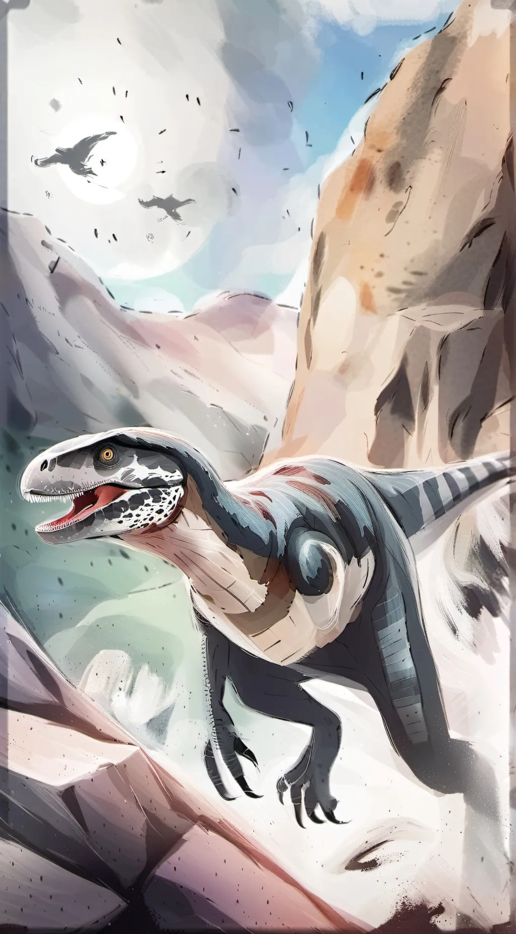 ai character: blue background