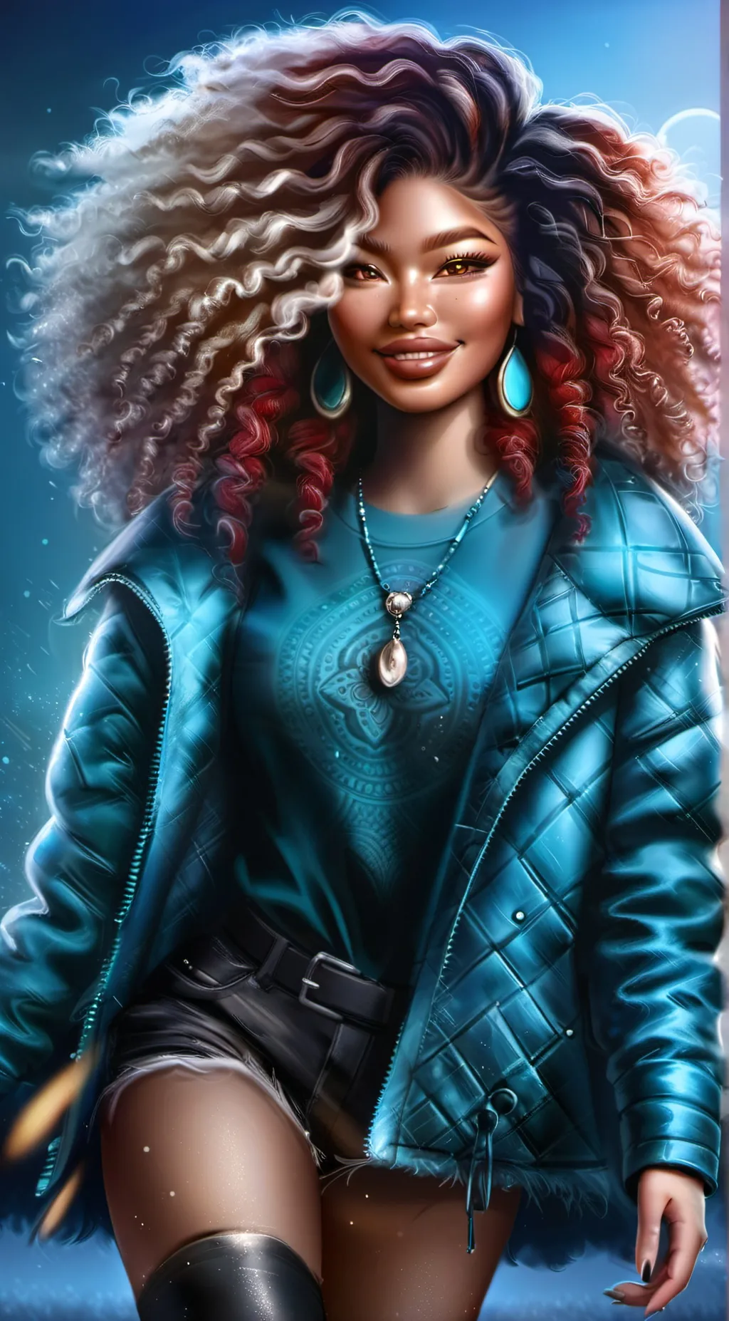 ai character: Hailey Green  background