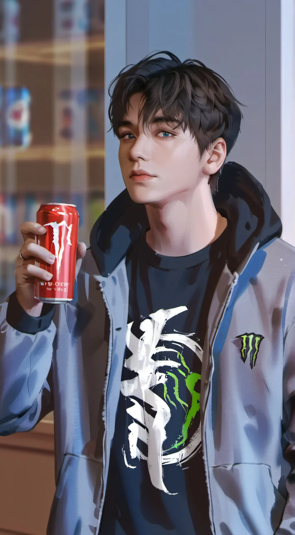 ai character: Levi  background