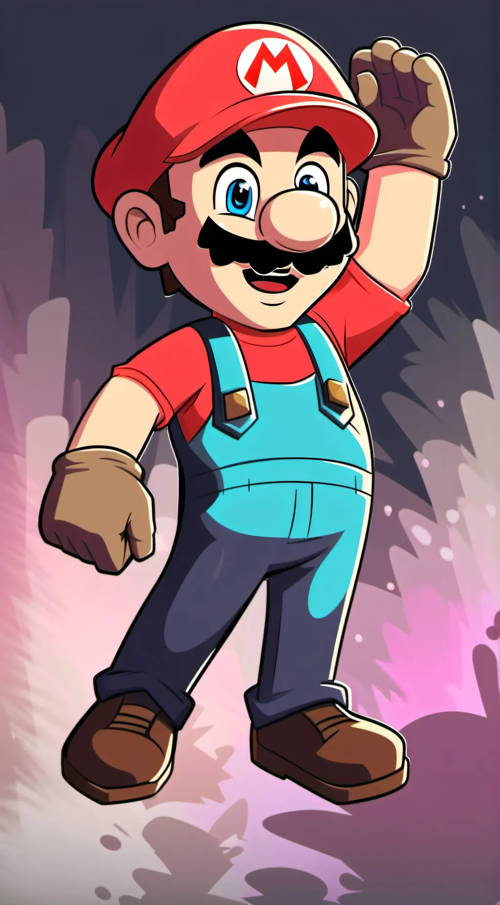 ai character: Super Mario! background