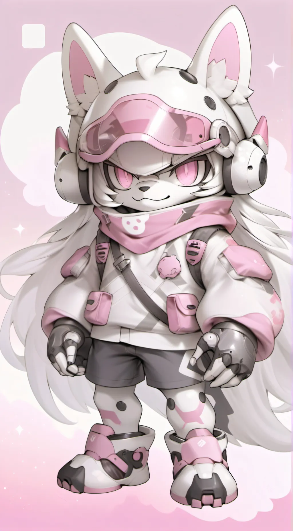 ai character: Glitch background