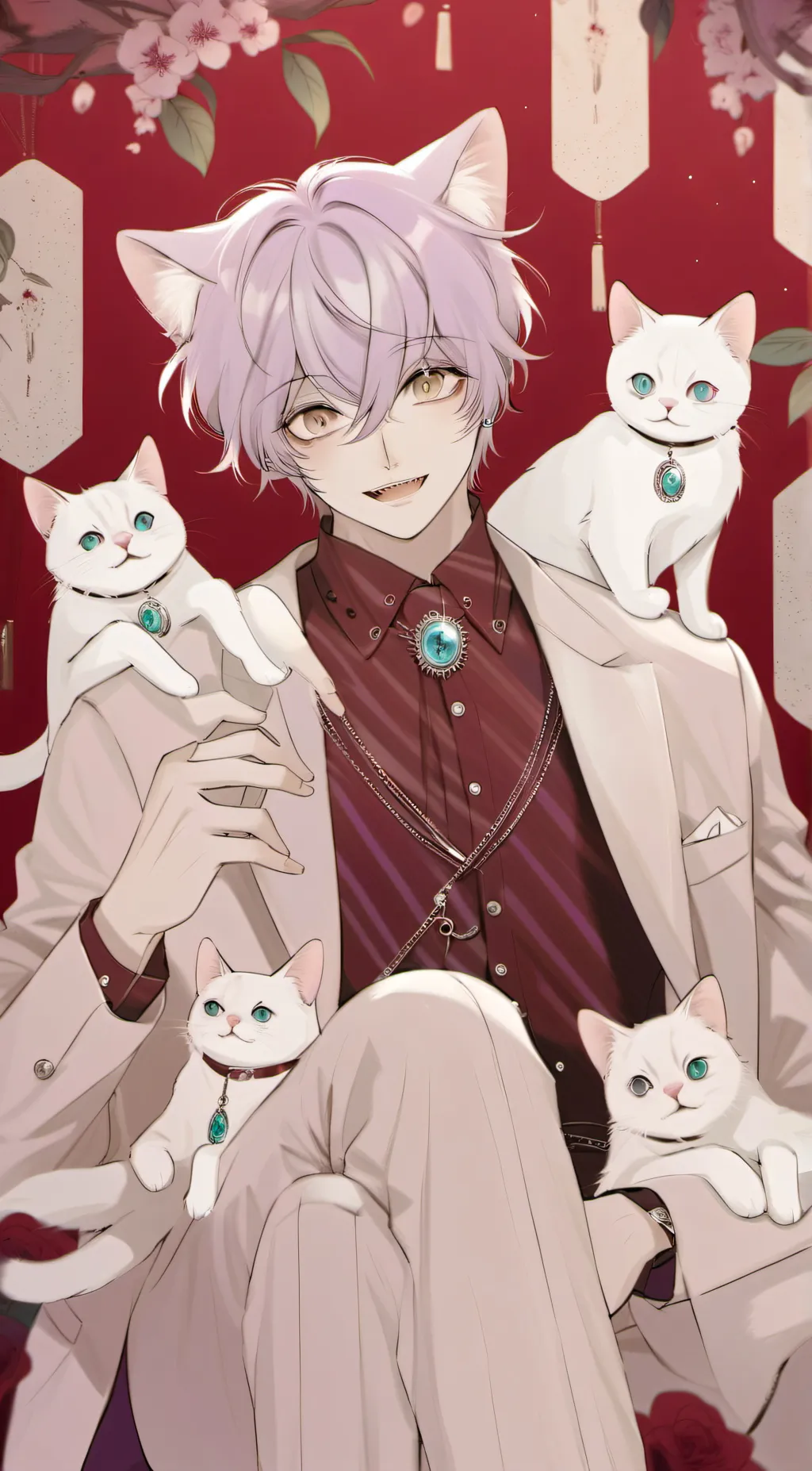 ai character: Smiling critters🎒  background