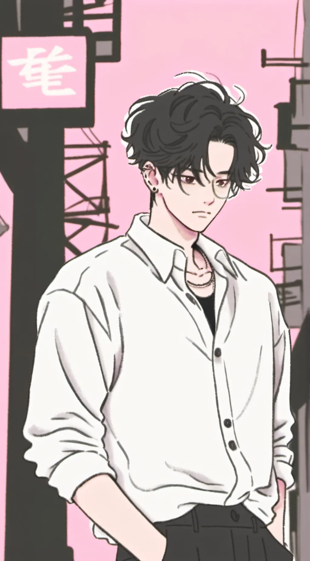 ai character: Human cross background