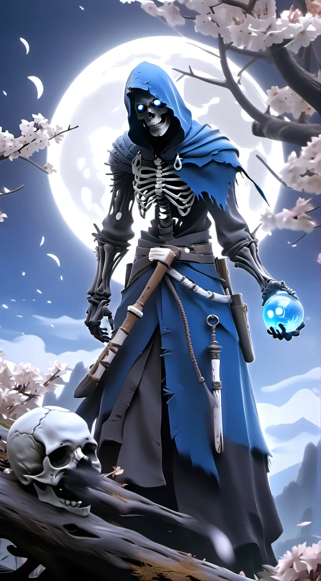 ai character: Bare Bones background