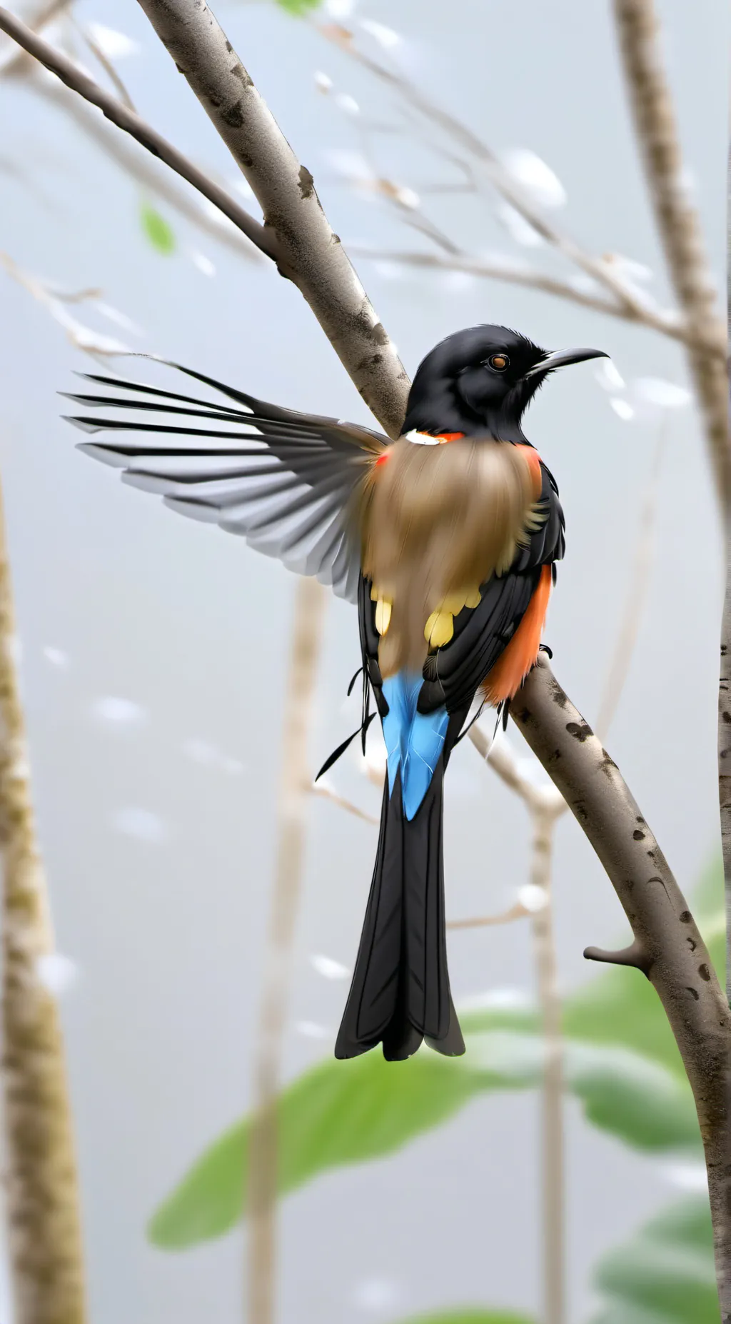 ai character: Leaf background