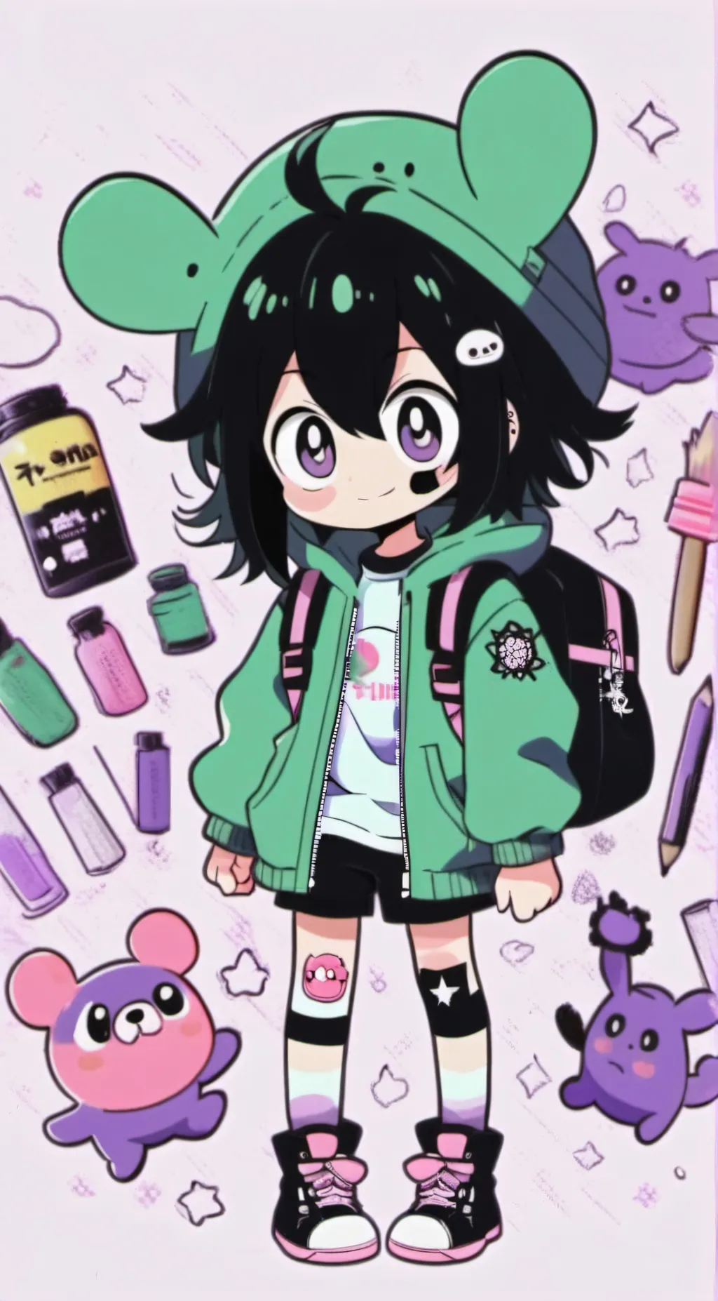 ai character: foppy background