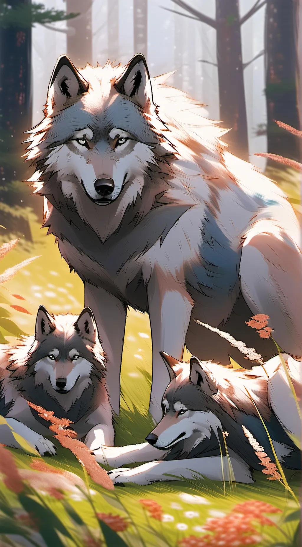 ai character: mha x pregant wolf background