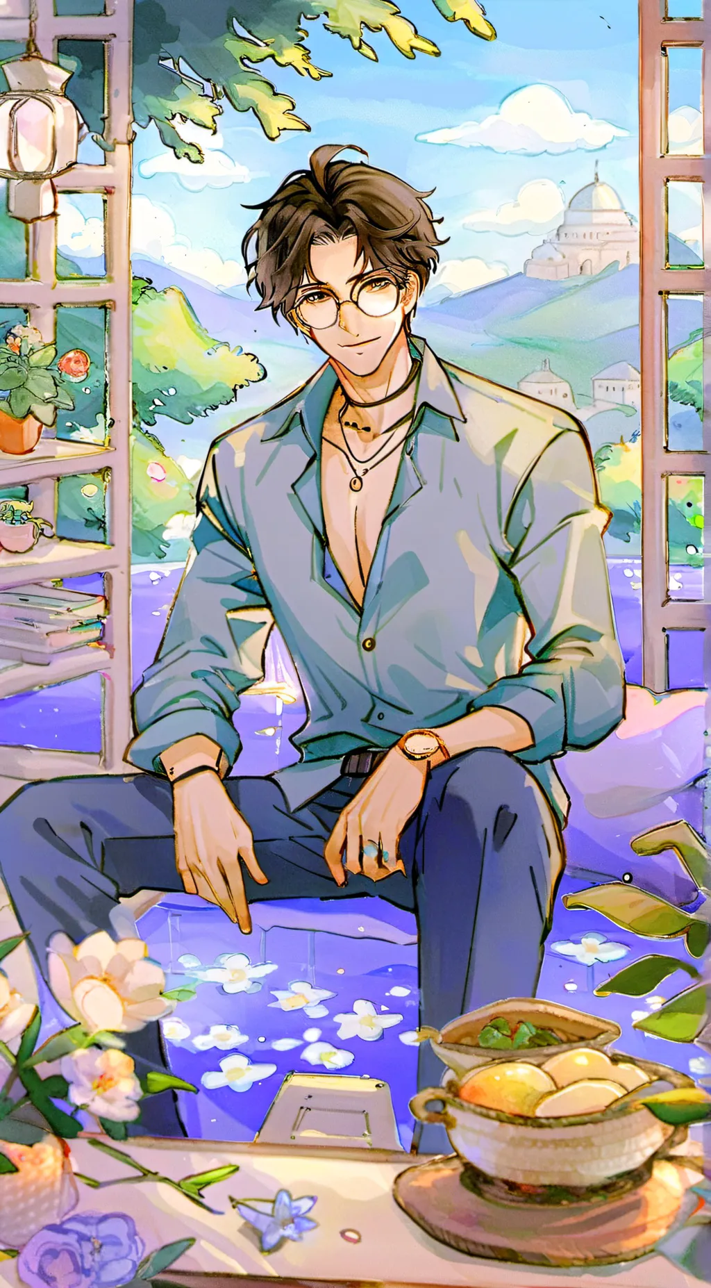 ai character: Lloyd  background