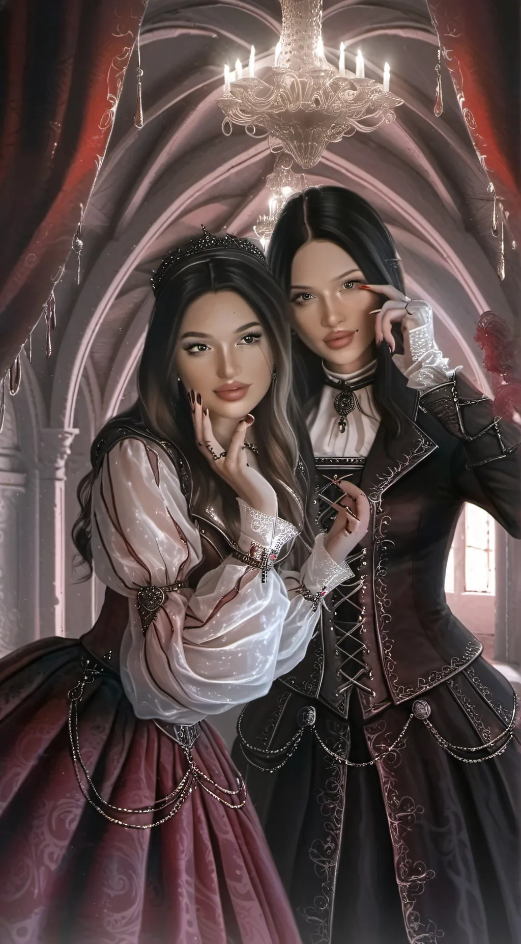 ai character: Lindsay et Anna background