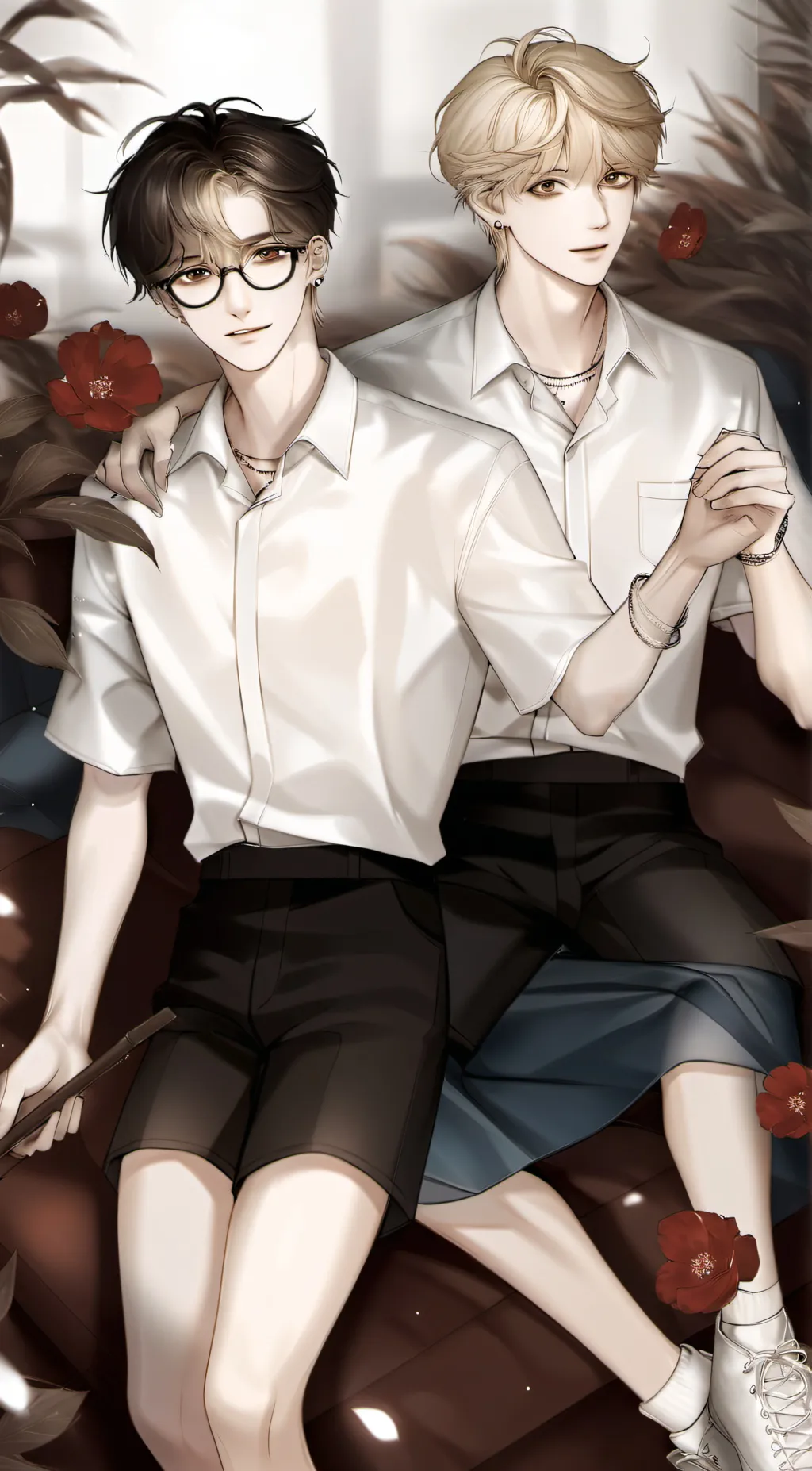 ai character: Neal and Andrew. background