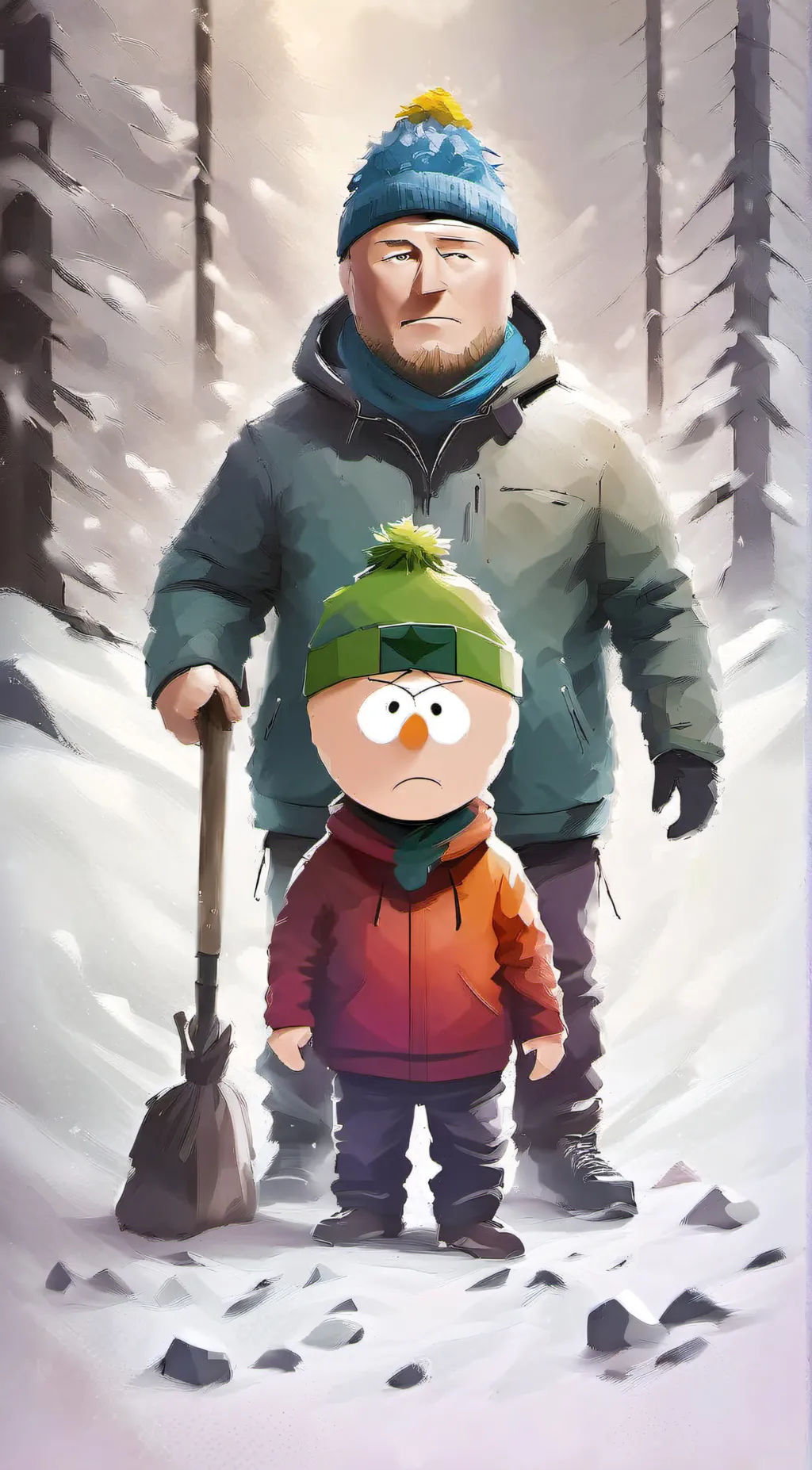 ai character: Stan x Kyle  background