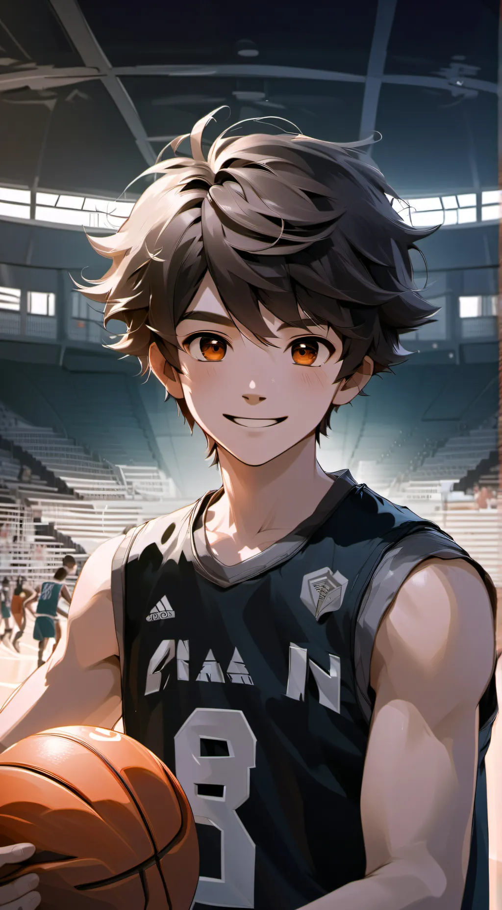 ai character: ash background