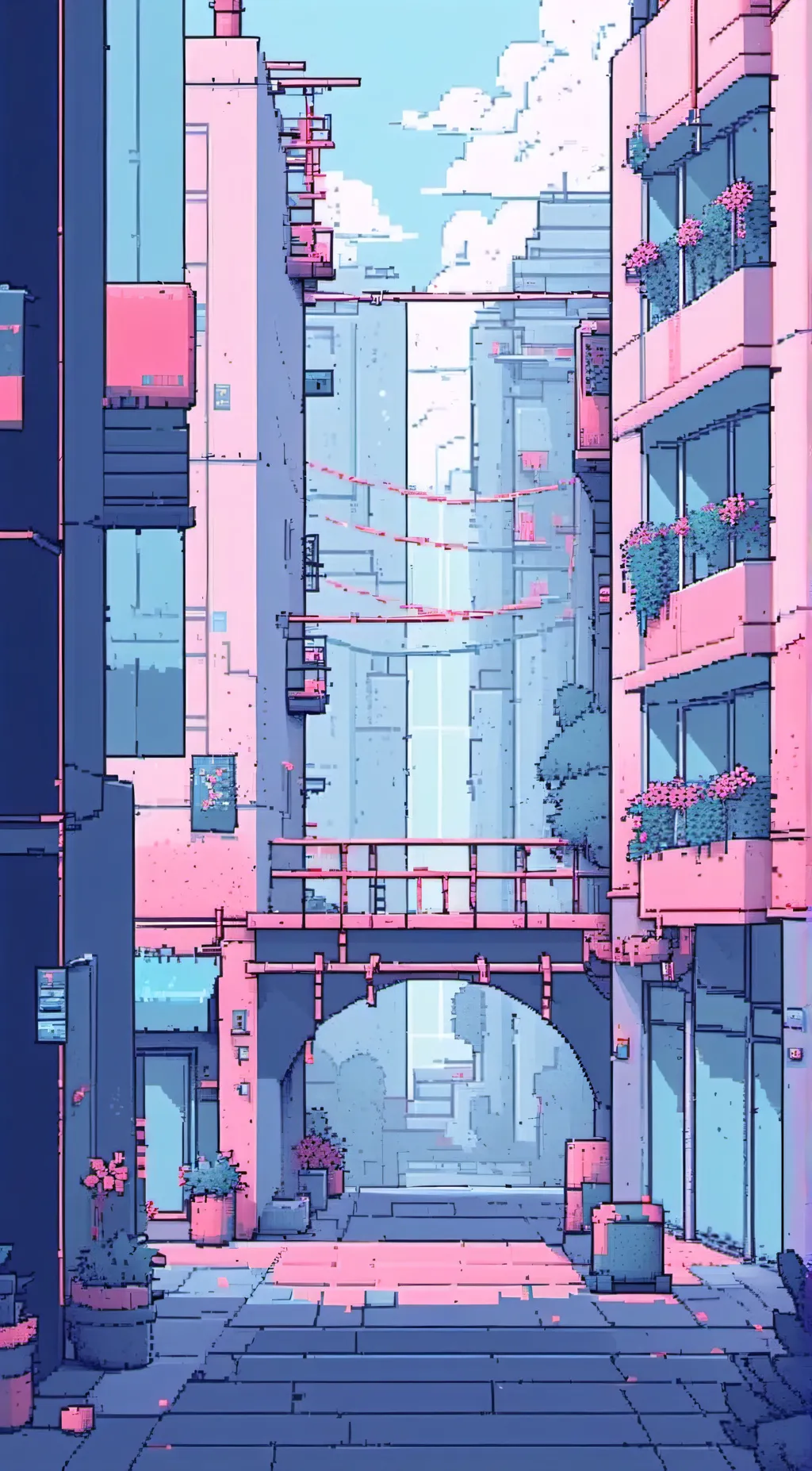 ai character: pixel world background