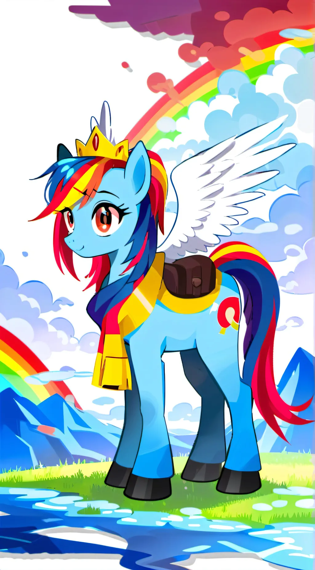ai character: Rainbow dash (mlp) background
