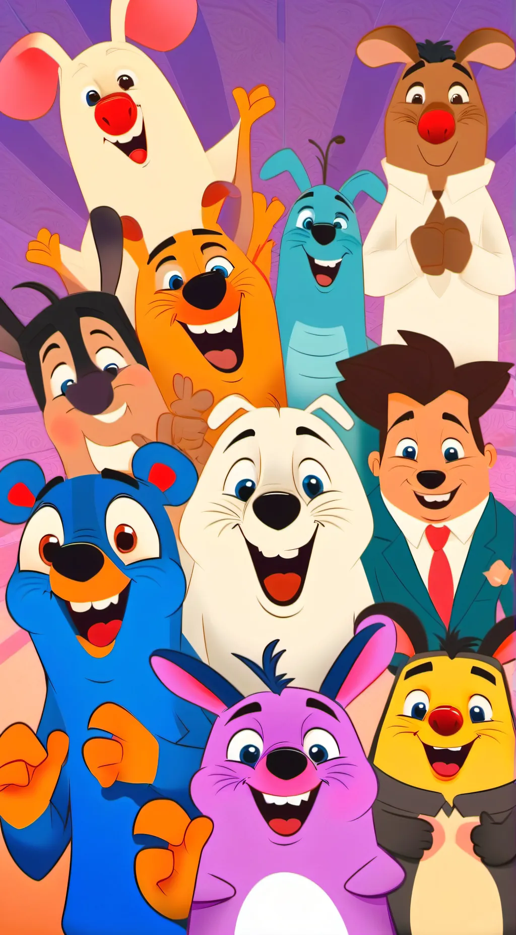 ai character: Smiling critters! background