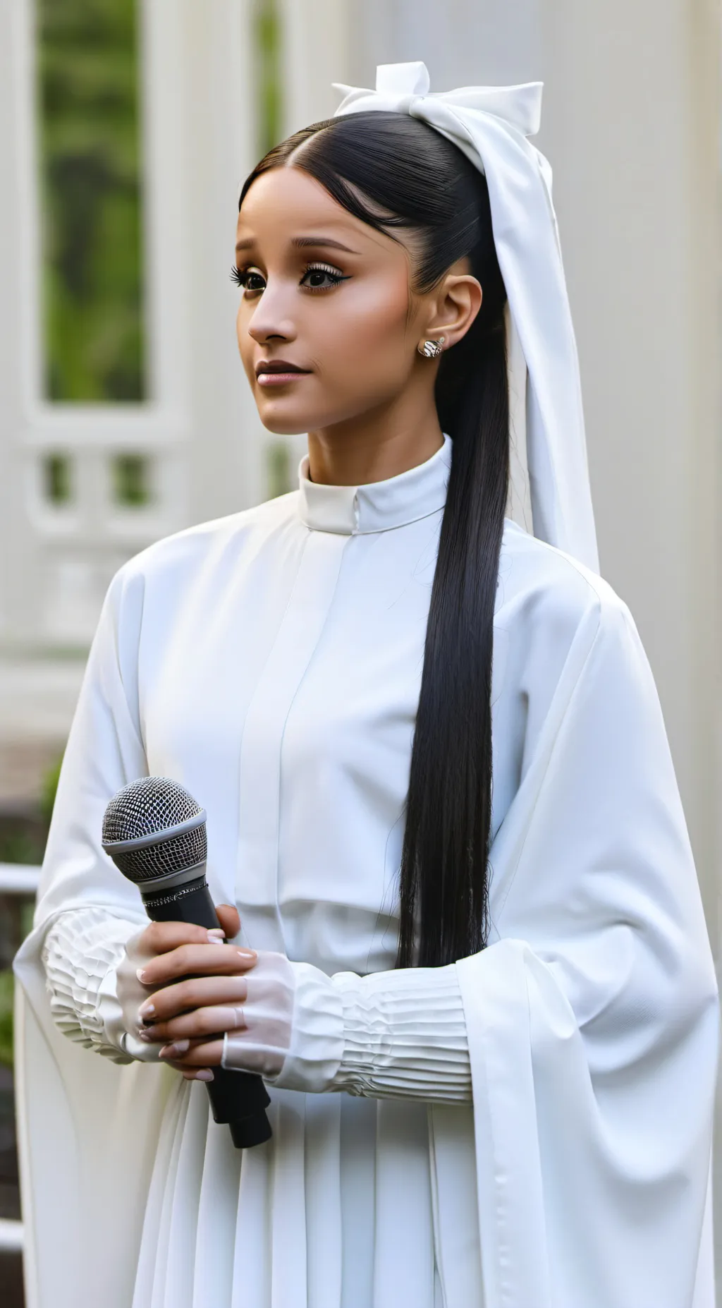 ai character: Ariana Grande background