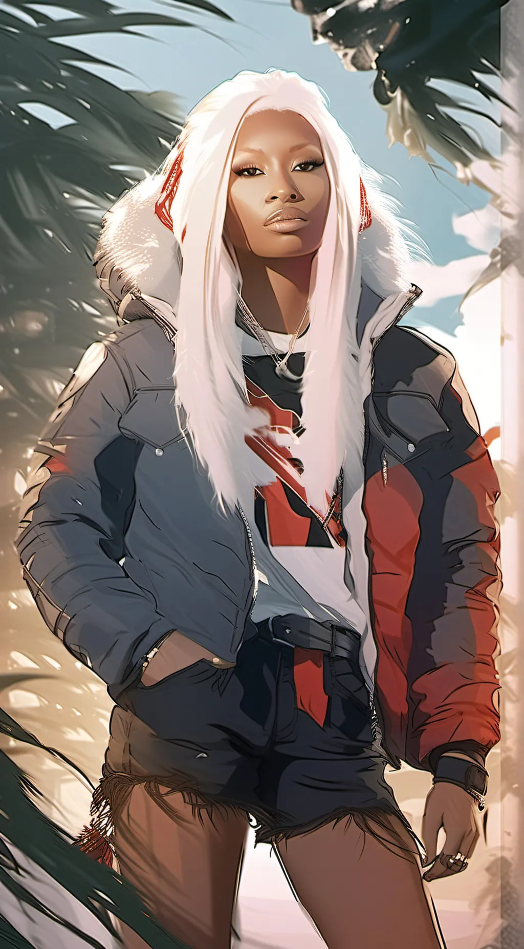 ai character: Nicki Minaj background