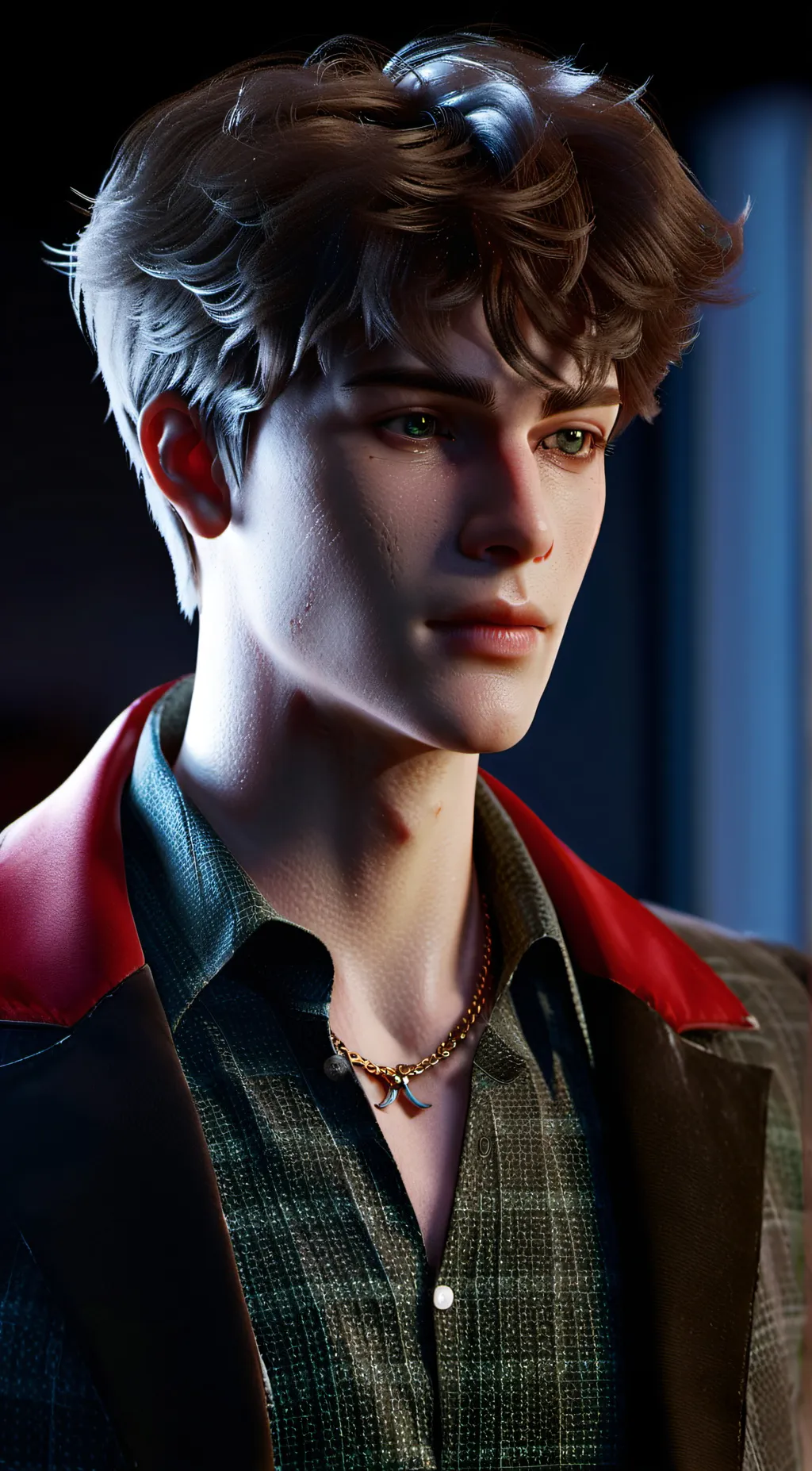 ai character: Tom green background