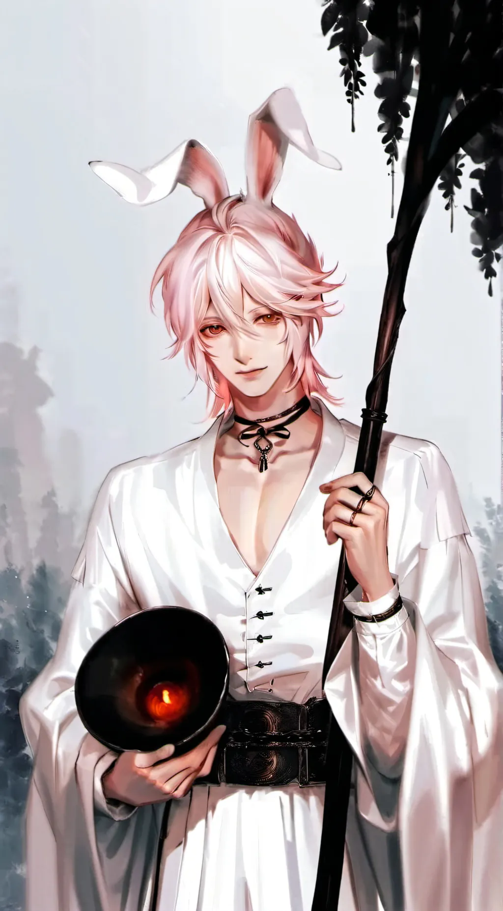 ai character: bunny boy background