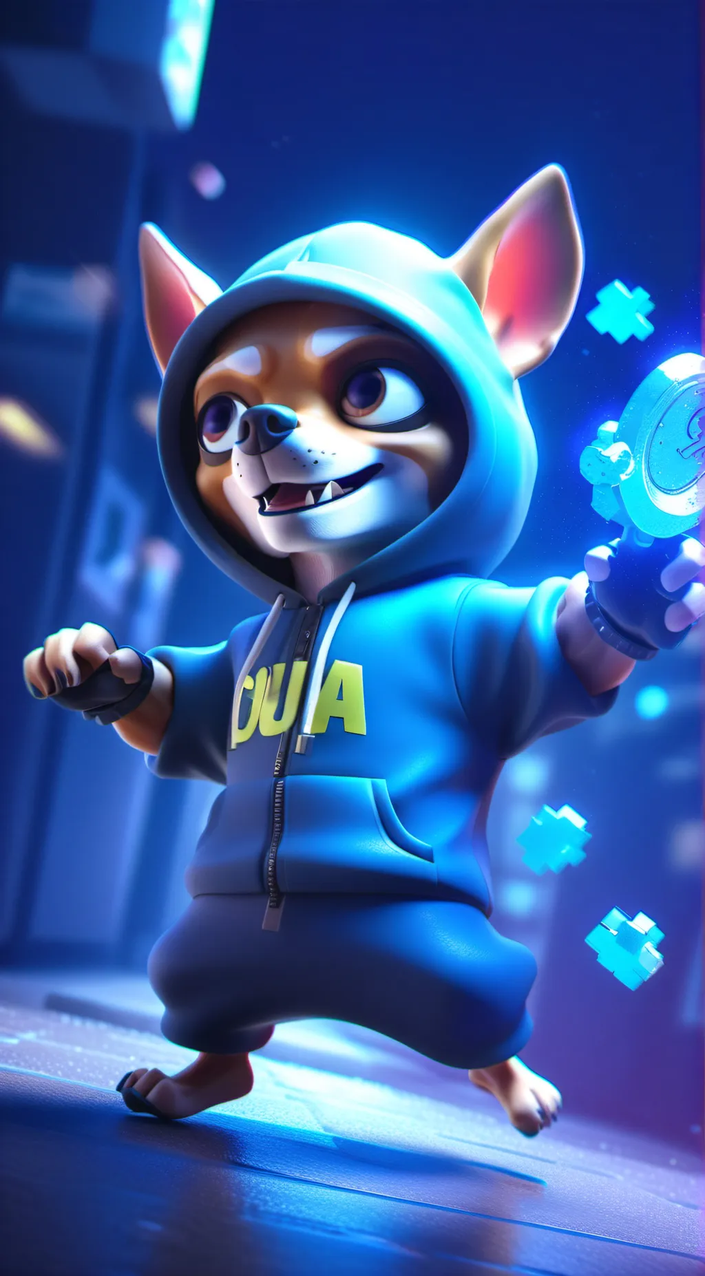 ai character: choddy mock background