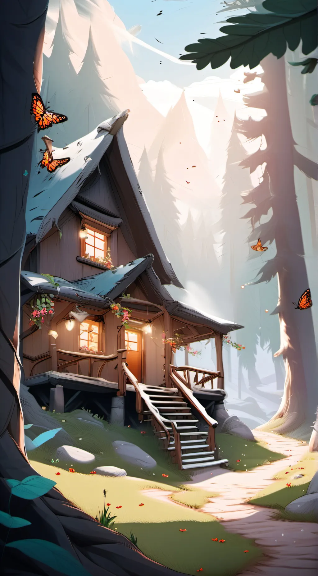 ai character: Tanjiro + Nezuko background