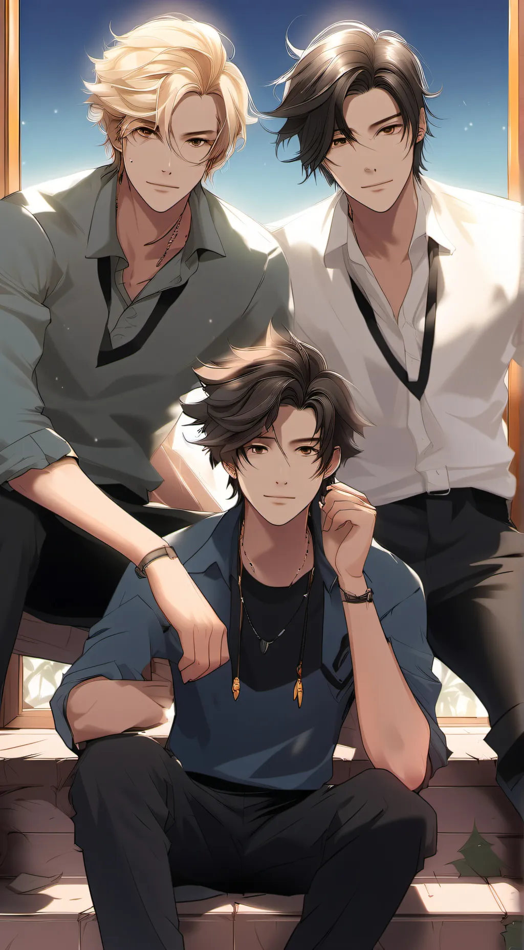 ai character: alex,zack, xavier background