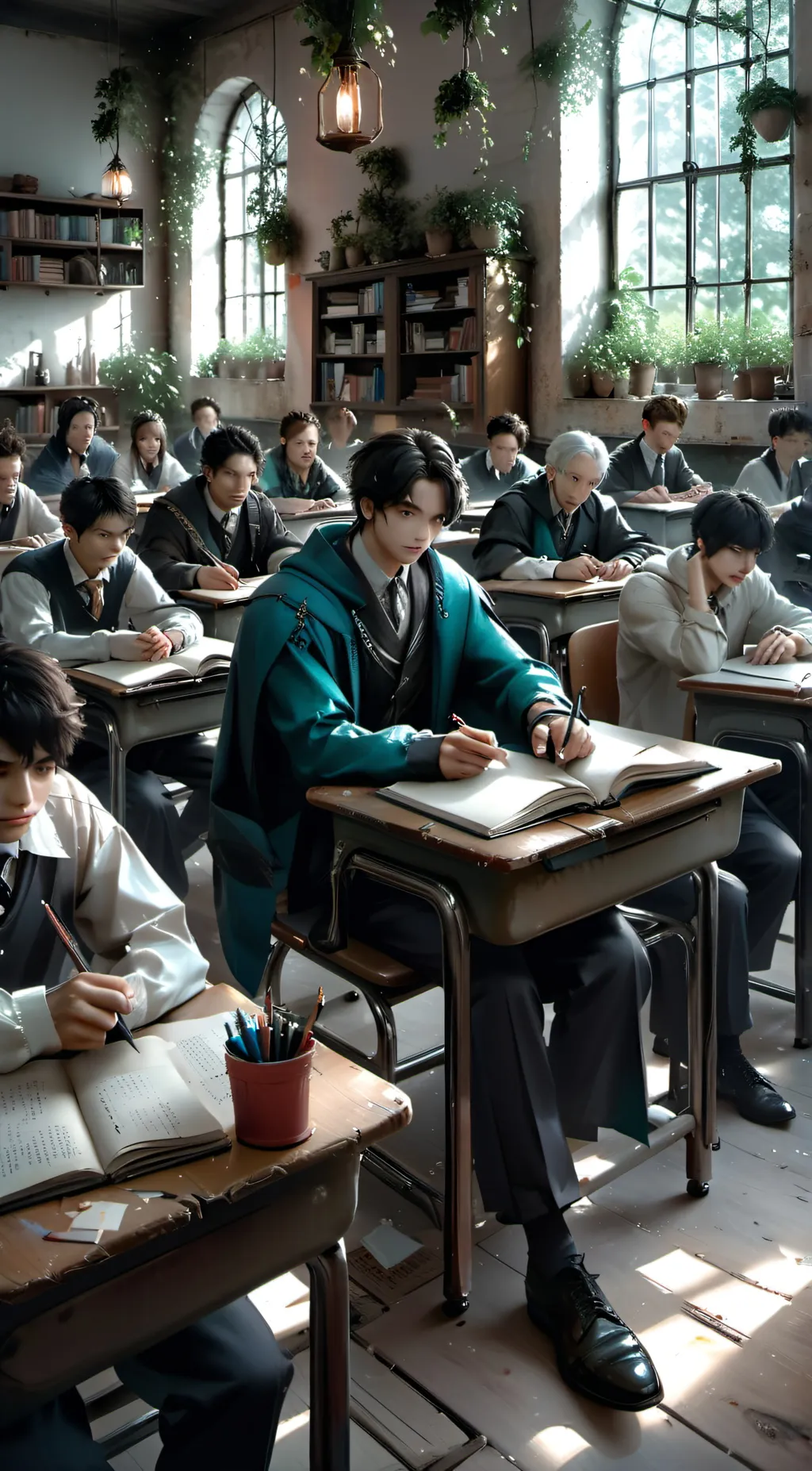 ai character: All Boys School background