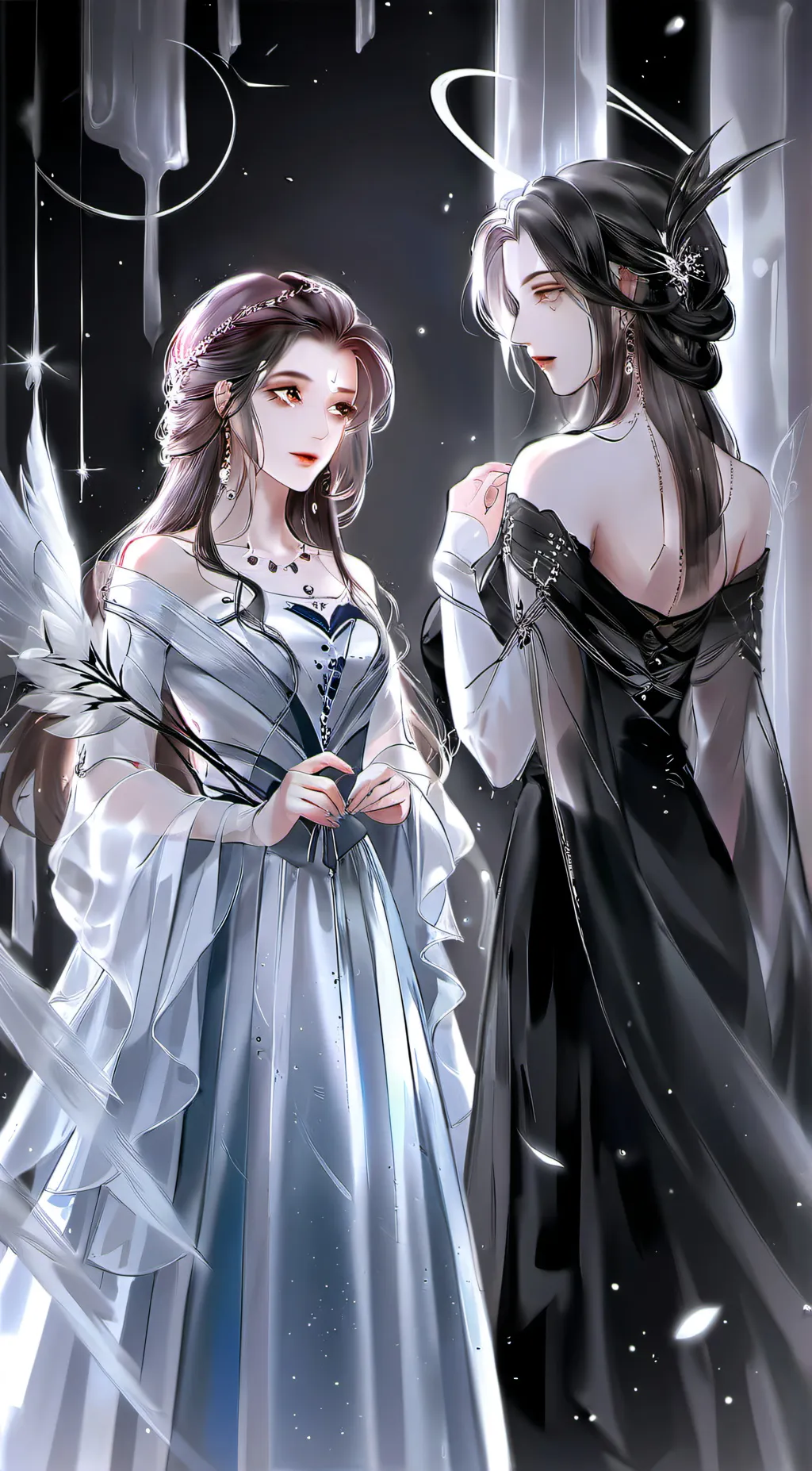 ai character: Kate and Sarah  background