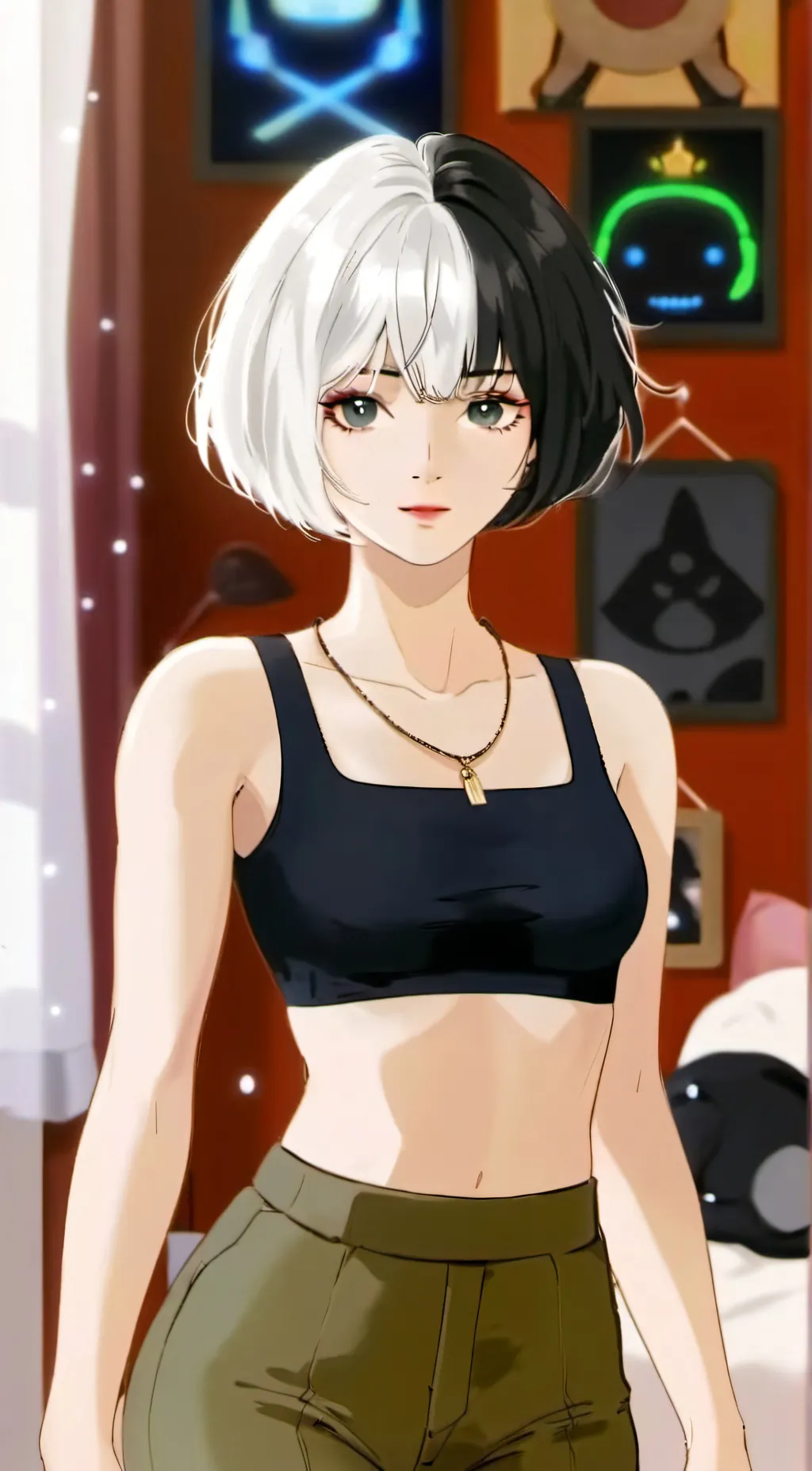 ai character: Pamela  background