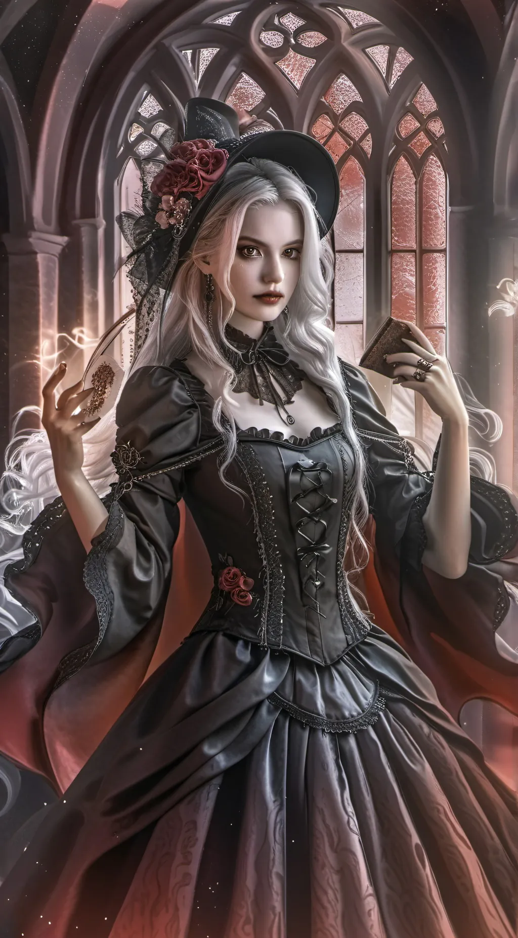 ai character: Lilac background