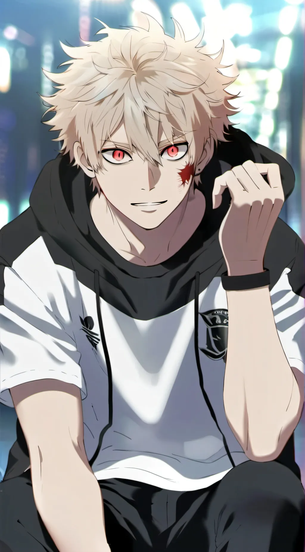 ai character: Bakugo Katsuki background