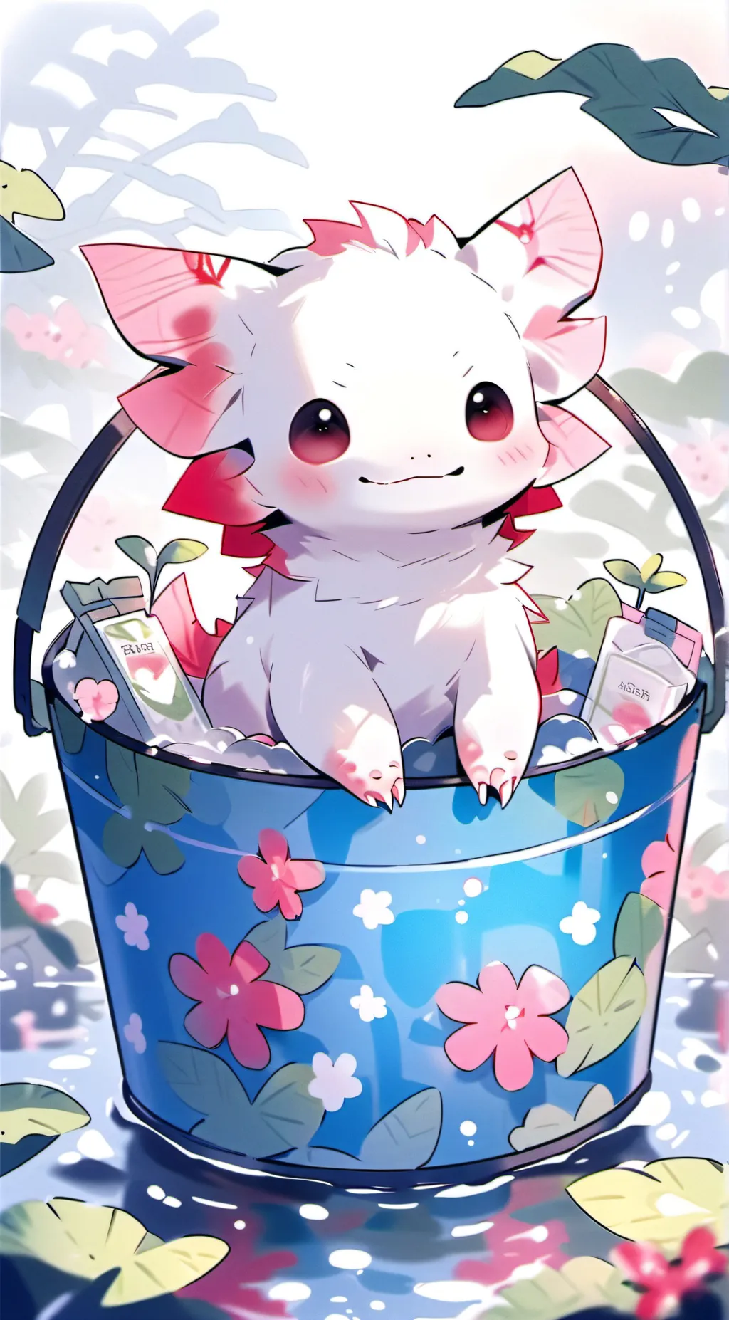 ai character: Leaf background