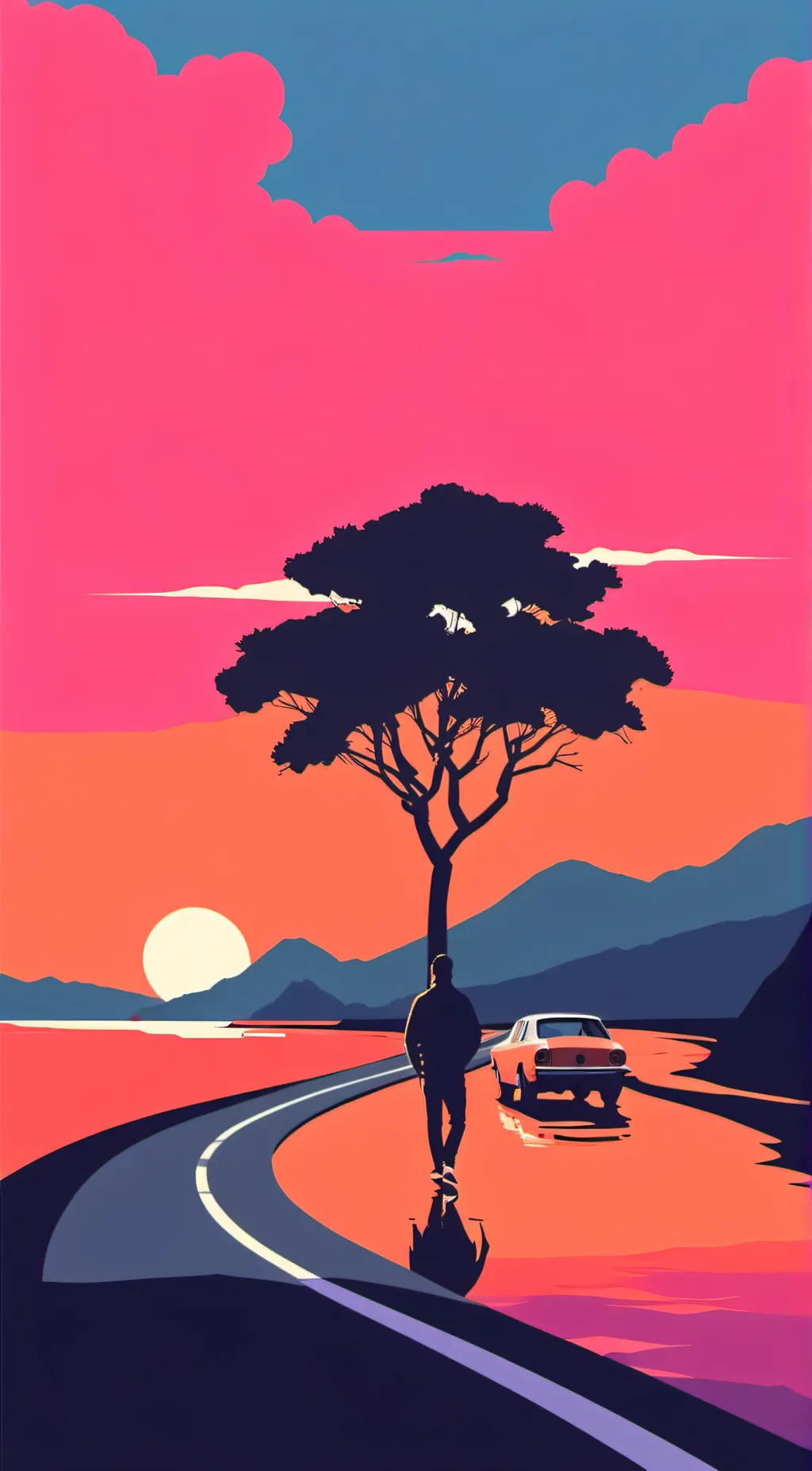 ai character: MHA road trip!!!  background