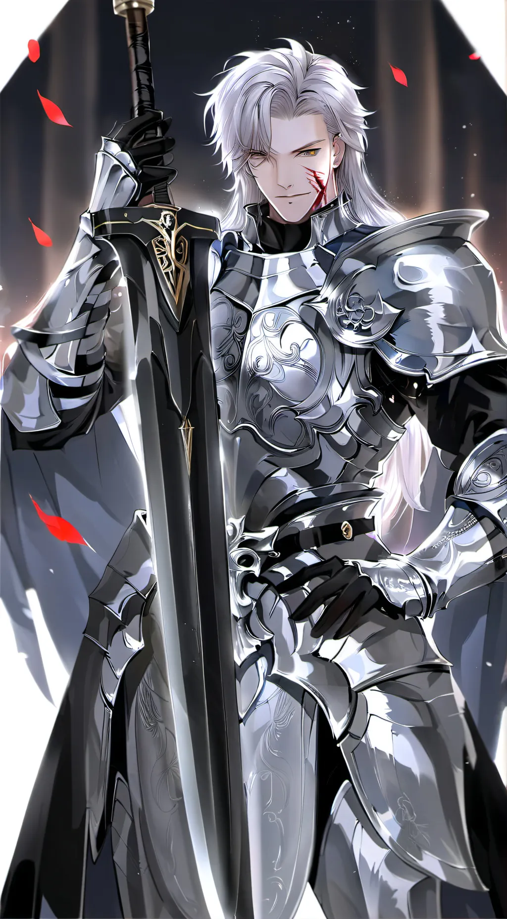 ai character: Ace Silver background