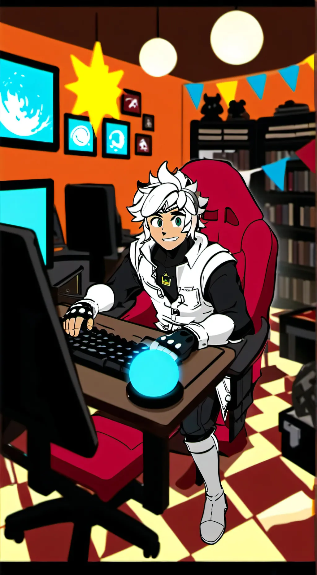 ai character: Elemental battle background