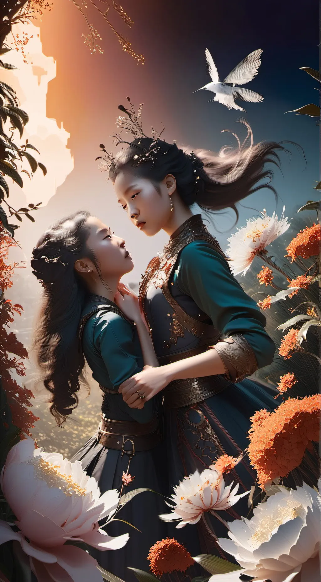 ai character: Abby and Emily background