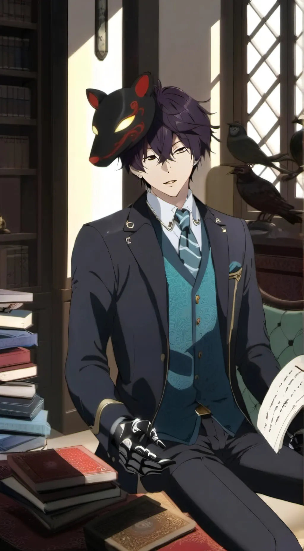 ai character: Poe x Ranpo background