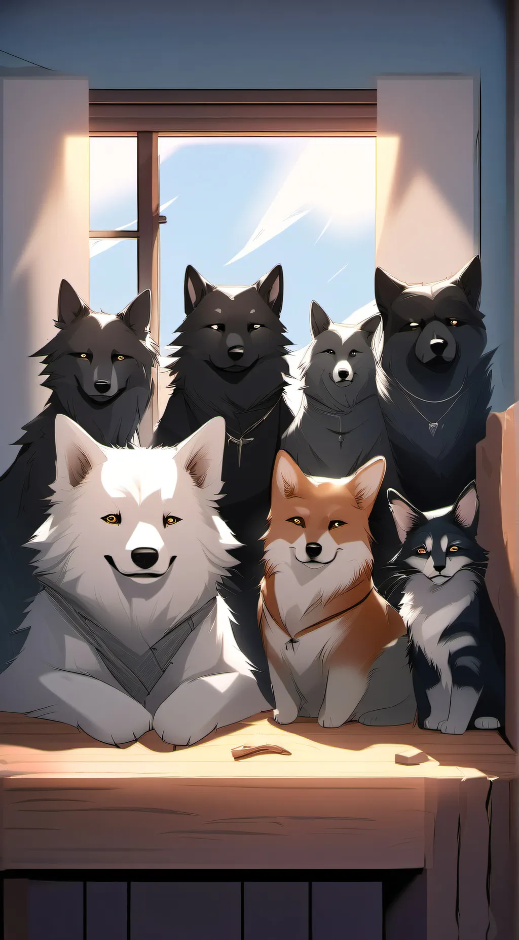 ai character: Smiling critters!! background