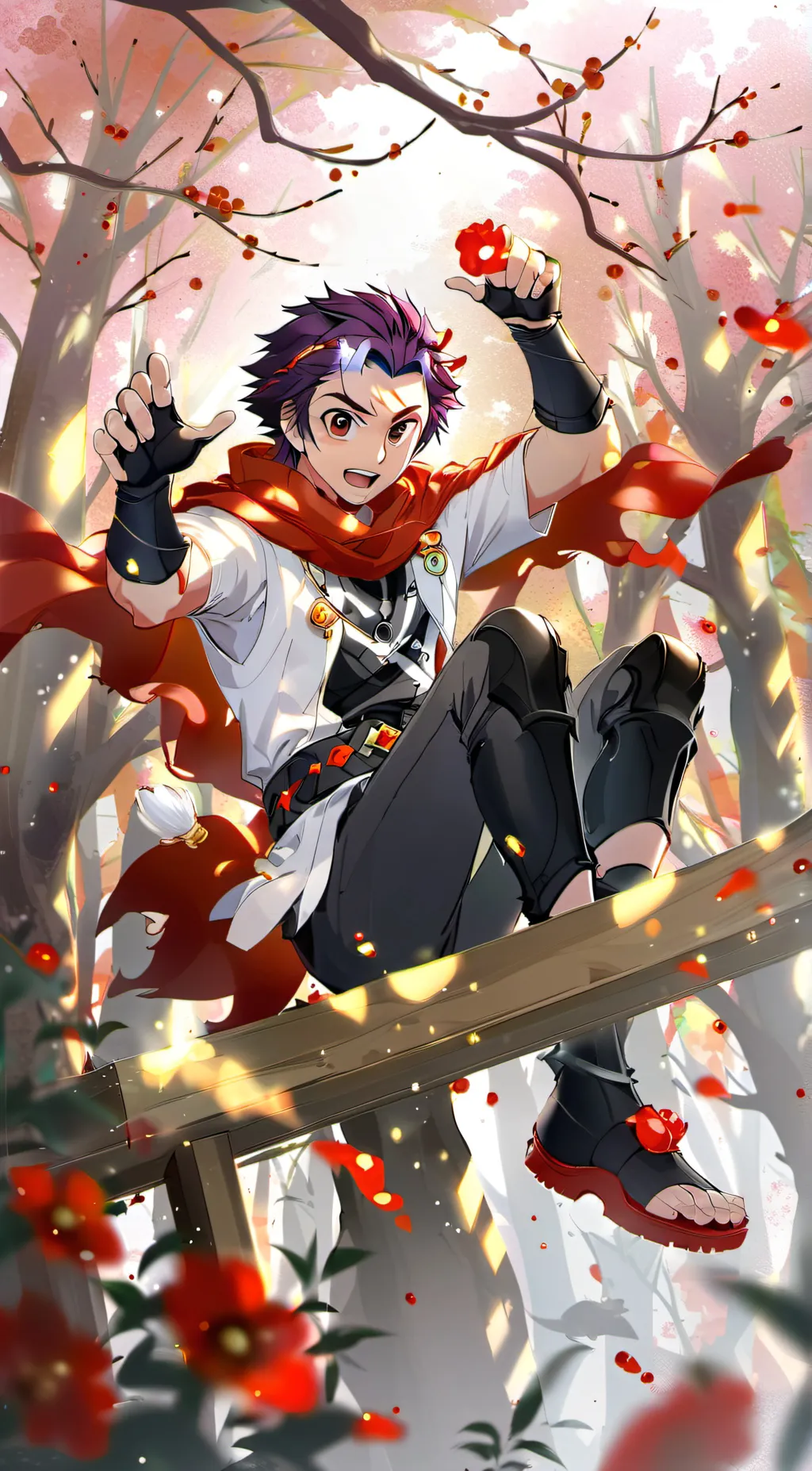 ai character: Tanjiro Kamado background