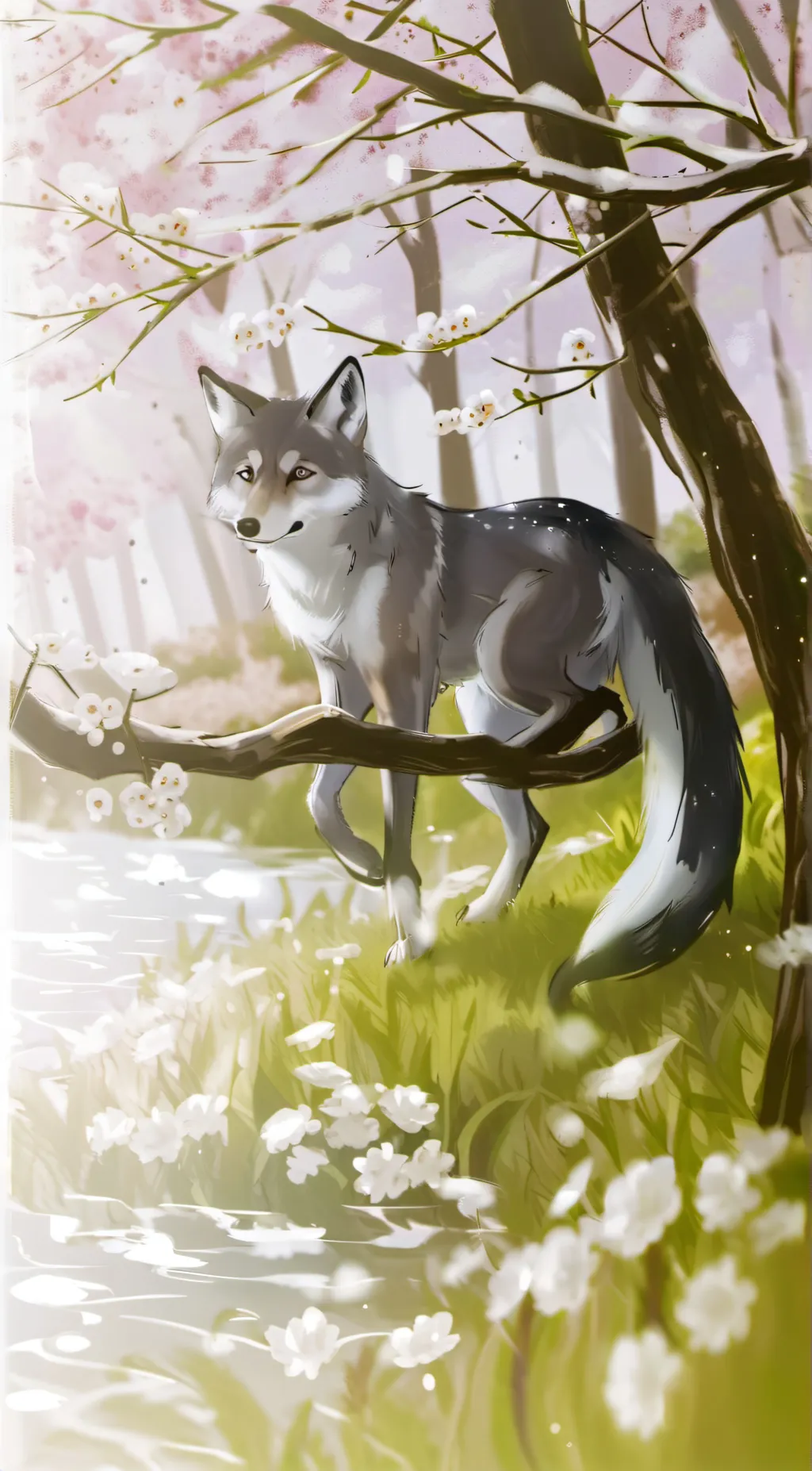 ai character: wolf background