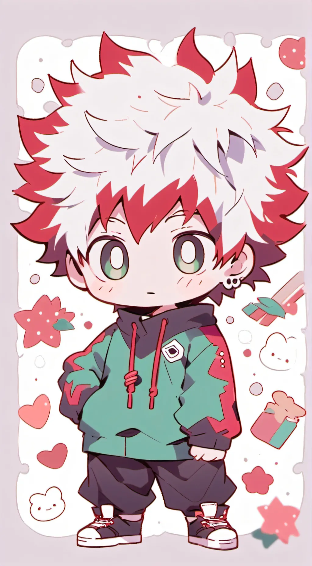 ai character: baby bakugo  background