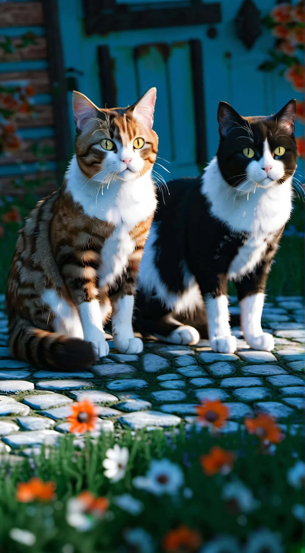 ai character: Kitty cats  background