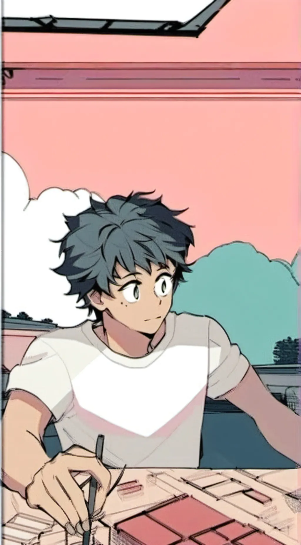 ai character: Deku background