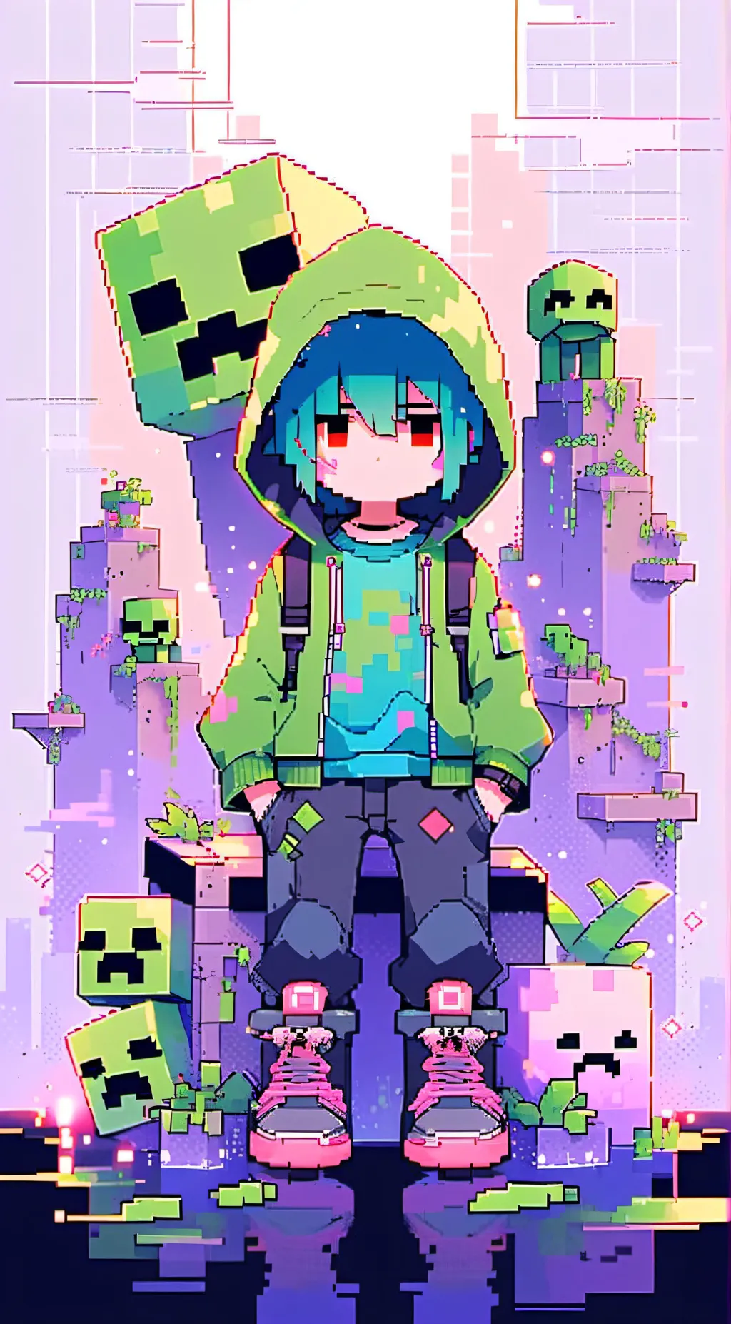 ai character: hacker creeper background