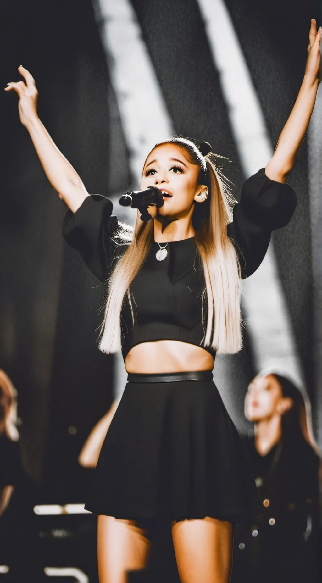 ai character: ariana Grande background
