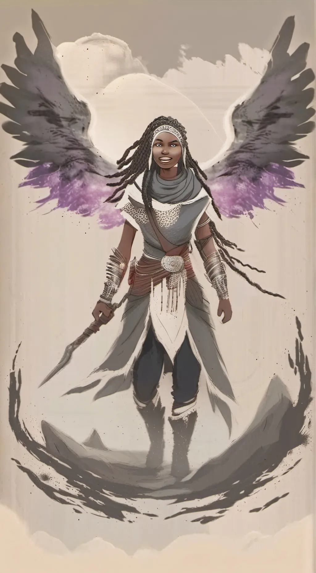 ai character: Hybrid school background