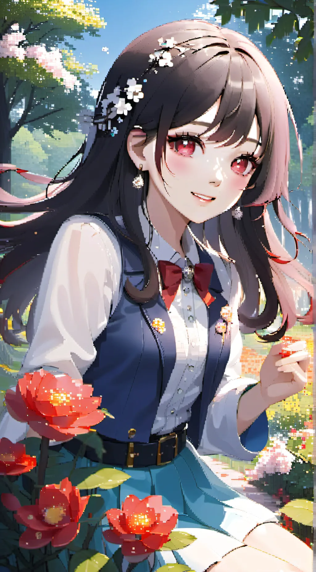 ai character: lala lopn heart background